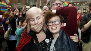 Celebración en Dublín de la aprobación del matrimonio homosexual