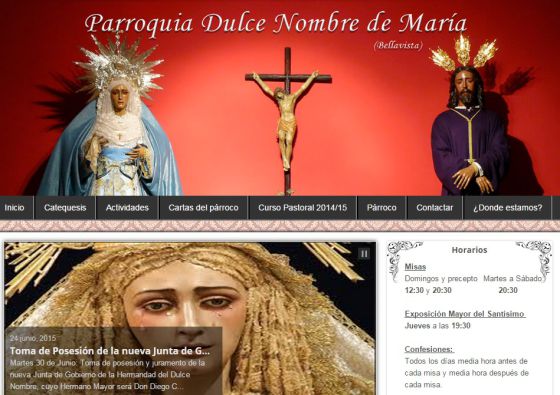 Página web de la parroquia Dulce Nombre de María de Sevilla.