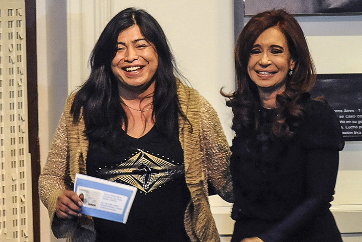 Diana Sacayán con Cristina F. Kirchner
