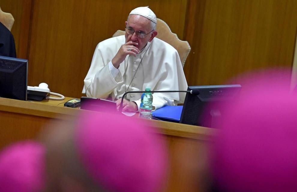 El Papa Francisco, hoy, en el Sínodo