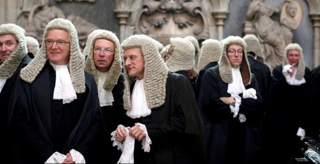 Jueces británicos en Londres.