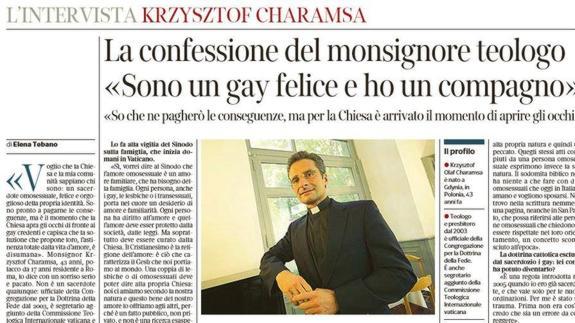 Krzysztof Charamsa. 'Il Corriere della Sera'