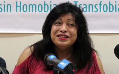 La activista transexual argentina Diana Sacayán durante una visita a La Habana