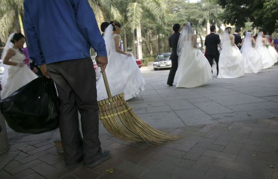 Celebración de bodas en Shenzen, en la provincia china de Guangdong