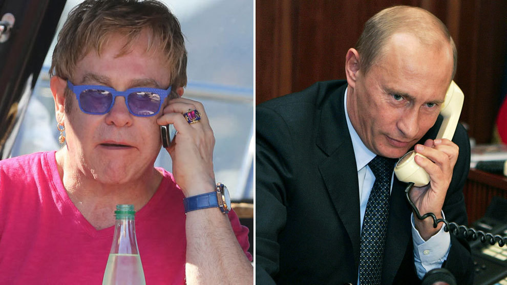 El músico Elton John (izq.) y el presidente ruso Vladimir Putin (dcha.) se reunirán en breve