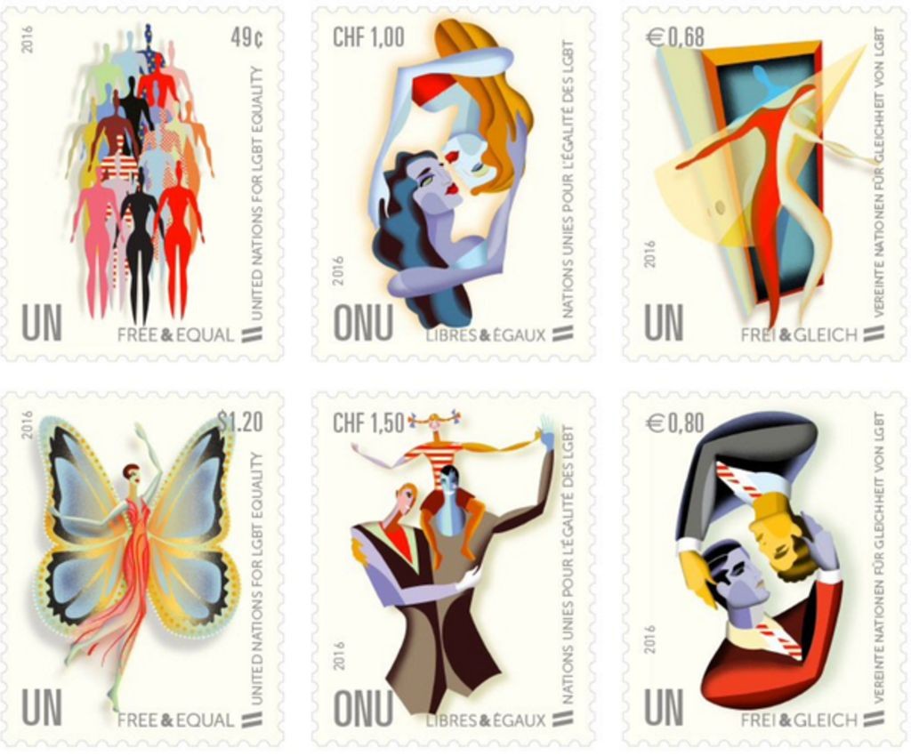 Los dibujos de los sellos son obra del artista Sergio Baradat, uno de los diseñadores de la UNPA