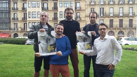 Mikel Martín (Ehgam), Josemi Beltrán (DK), Pau G. Guillén (Zinegoak), Ramón San Sebastián (Gehitu) y Nicolás Subirán (Premio Sebastiane)