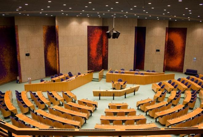 Interior del parlamento holandés en La Haya