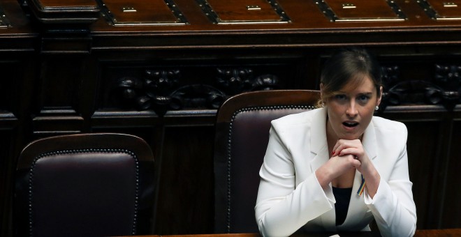 La ministra italiana de Reformas Constitucionales y Relaciones con el Parlamento, María Elena Boschi