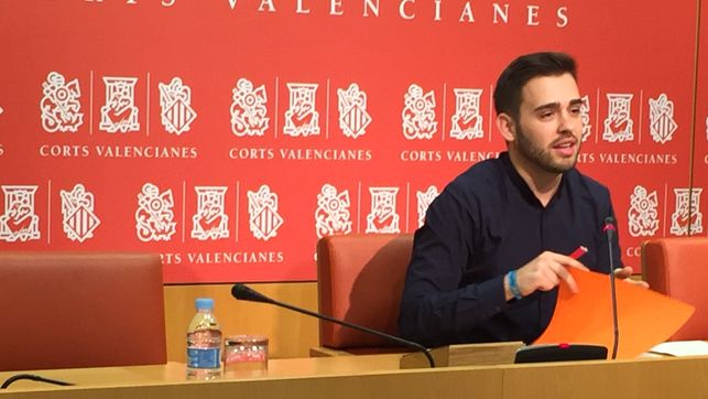 Fran Ferri, portavoz de Compromís, en las Corts Valencianes