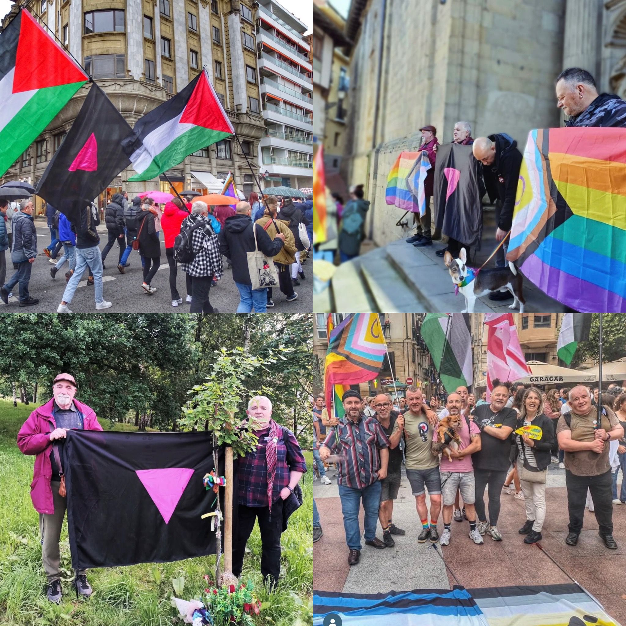 2024ko maiatzaren 15an Palestinako genozidioaren aurkako manifestazioa Donostian. 2024ko maiatzaren 17an: Mikela gogoratuz Gaztañon eta Oreretako lgtbi+fobiaren aurkako kontzentrazioan. Donostiako azken E28an